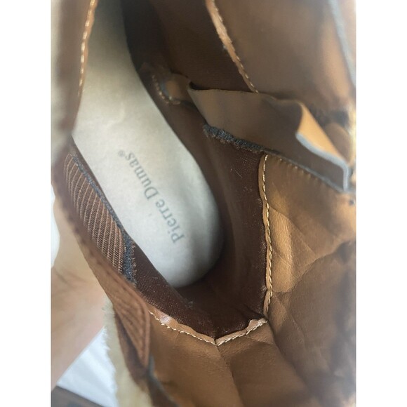 Pierre Dumas Women’s Brown Faux Suede Sherpa Lined Platform Heel Ankle Boots 9 - Picture 6 of 10